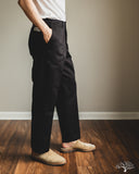 Merz b. Schwanen CHINO01 - Wide Cut Chinos - Deep Black