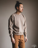 Merz b. Schwanen CREW01 Relaxed Cotton Soft Fleece Sweatshirt - Faded Grain