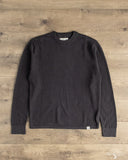 Merz b. Schwanen EASYKNIT01 Lightweight Waffle Knit Sweater - Charcoal