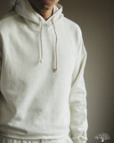 Merz b. Schwanen EDGE03 Women's Retro Fleece Hoodie w/ Open Edge Hem - Cashew