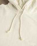 Merz b. Schwanen EDGE03 Women's Retro Fleece Hoodie w/ Open Edge Hem - Cashew