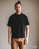 Merz b. Schwanen GHP01 Sturdy Boxy Fit Giza Cotton-Hemp Tee - Deep Black