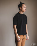 Merz b. Schwanen GHP01 Sturdy Boxy Fit Giza Cotton-Hemp Tee - Deep Black