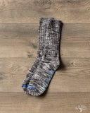 Merz b. Schwanen GS07 Organic Cotton Mélange Socks - Deep Black/Nature