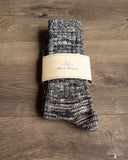Merz b. Schwanen GS07 Organic Cotton Mélange Socks - Deep Black/Nature