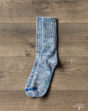 Merz b. Schwanen GS07 Organic Cotton Mélange Socks - Denim Blue/Nature