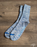 Merz b. Schwanen GS07 Organic Cotton Mélange Socks - Denim Blue/Nature