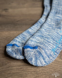 Merz b. Schwanen GS07 Organic Cotton Mélange Socks - Denim Blue/Nature