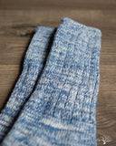 Merz b. Schwanen GS07 Organic Cotton Mélange Socks - Denim Blue/Nature