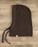 Merz b. Schwanen HDSC01SK Merino-Silk-Cashmere Unisex Hooded Scarf - Espresso