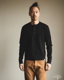 Merz b. Schwanen HENLEY01TH Long-Sleeve Thermal Henley - Deep Black