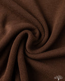 Merz b. Schwanen KNITPOLO02 Cotton Short-Sleeve Knit Polo - Chocolate