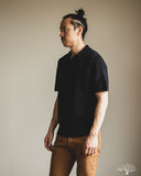 Merz b. Schwanen KNITPOLO02 Cotton Short-Sleeve Knit Polo - Dark Navy