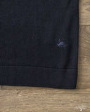 Merz b. Schwanen KNITPOLO02 Cotton Short-Sleeve Knit Polo - Dark Navy