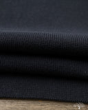 Merz b. Schwanen KNITPOLO02 Cotton Short-Sleeve Knit Polo - Dark Navy