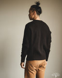 Merz b. Schwanen LOCC02 Relaxed Fit Merino-Cashmere Ribbed Pullover - Espresso
