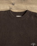 Merz b. Schwanen LOCC02 Relaxed Fit Merino-Cashmere Ribbed Pullover - Espresso