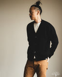 Merz b. Schwanen LOCG02 Merino-Cashmere Cardigan - Deep Black