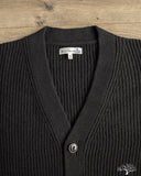 Merz b. Schwanen LOCG02 Merino-Cashmere Cardigan - Deep Black