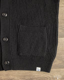 Merz b. Schwanen LOCG02 Merino-Cashmere Cardigan - Deep Black
