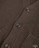 Merz b. Schwanen LOCG02 Merino-Cashmere Cardigan - Espresso