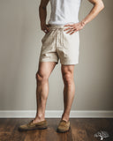 Merz b. Schwanen MALIBU01T 5" Lightweight Cotton Twill Shorts - Chalk