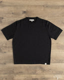 Merz b. Schwanen MERINOTEE01 Refined Knitted Merino Wool T-Shirt - Deep Black