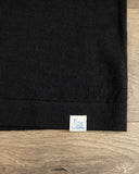 Merz b. Schwanen MERINOTEE01 Refined Knitted Merino Wool T-Shirt - Deep Black