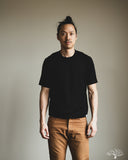 Merz b. Schwanen MERINOTEE01 Refined Knitted Merino Wool T-Shirt - Deep Black