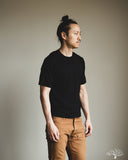 Merz b. Schwanen MERINOTEE01 Refined Knitted Merino Wool T-Shirt - Deep Black
