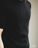 Merz b. Schwanen MERINOTEE01 Refined Knitted Merino Wool T-Shirt - Deep Black