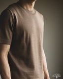 Merz b. Schwanen MERINOTEE01 Refined Knitted Merino Wool T-Shirt - Shore Sand