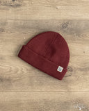 Merz b. Schwanen MWBN05 Merino Wool Ribbed Watch Cap - Burgundy