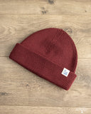 Merz b. Schwanen MWBN05 Merino Wool Ribbed Watch Cap - Burgundy