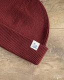 Merz b. Schwanen MWBN05 Merino Wool Ribbed Watch Cap - Burgundy