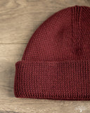 Merz b. Schwanen MWBN05 Merino Wool Ribbed Watch Cap - Burgundy