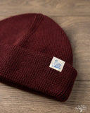 Merz b. Schwanen MWBN05 Merino Wool Ribbed Watch Cap - Burgundy
