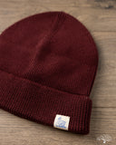 Merz b. Schwanen MWBN05 Merino Wool Ribbed Watch Cap - Burgundy