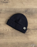 Merz b. Schwanen MWBN05 Merino Wool Ribbed Watch Cap - Dark Navy