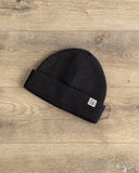 Merz b. Schwanen MWBN05 Merino Wool Ribbed Watch Cap - Deep Black