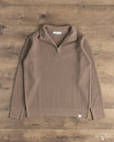 Merz b. Schwanen MWZP04 Merino Wool Ribbed Half-Zip Pullover - Grain