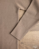 Merz b. Schwanen MWZP04 Merino Wool Ribbed Half-Zip Pullover - Grain