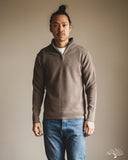 Merz b. Schwanen MWZP04 Merino Wool Ribbed Half-Zip Pullover - Grain
