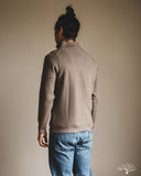 Merz b. Schwanen MWZP04 Merino Wool Ribbed Half-Zip Pullover - Grain