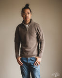 Merz b. Schwanen MWZP04 Merino Wool Ribbed Half-Zip Pullover - Grain