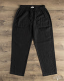 Merz b. Schwanen PANTS05LI Linen Drawstring Pants - Deep Black