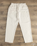 Merz b. Schwanen PANTS05LI Linen Drawstring Pants - Light Stone