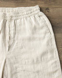 Merz b. Schwanen PANTS05LI Linen Drawstring Pants - Light Stone