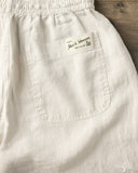 Merz b. Schwanen PANTS05LI Linen Drawstring Pants - Light Stone