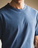 Merz b. Schwanen PIMATEE01 Organic Pima Cotton T-Shirt - Indigo Mid-Wash